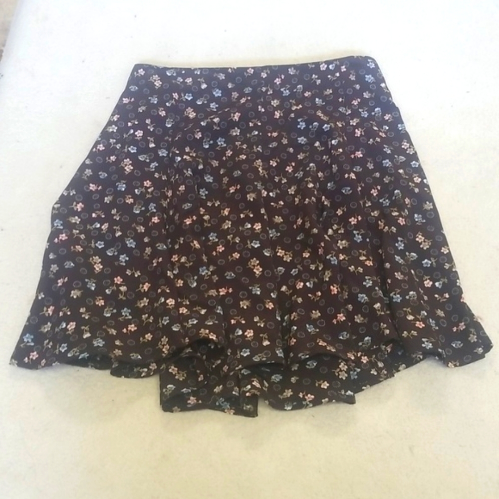 Floral Knit Mini Skirt VTG